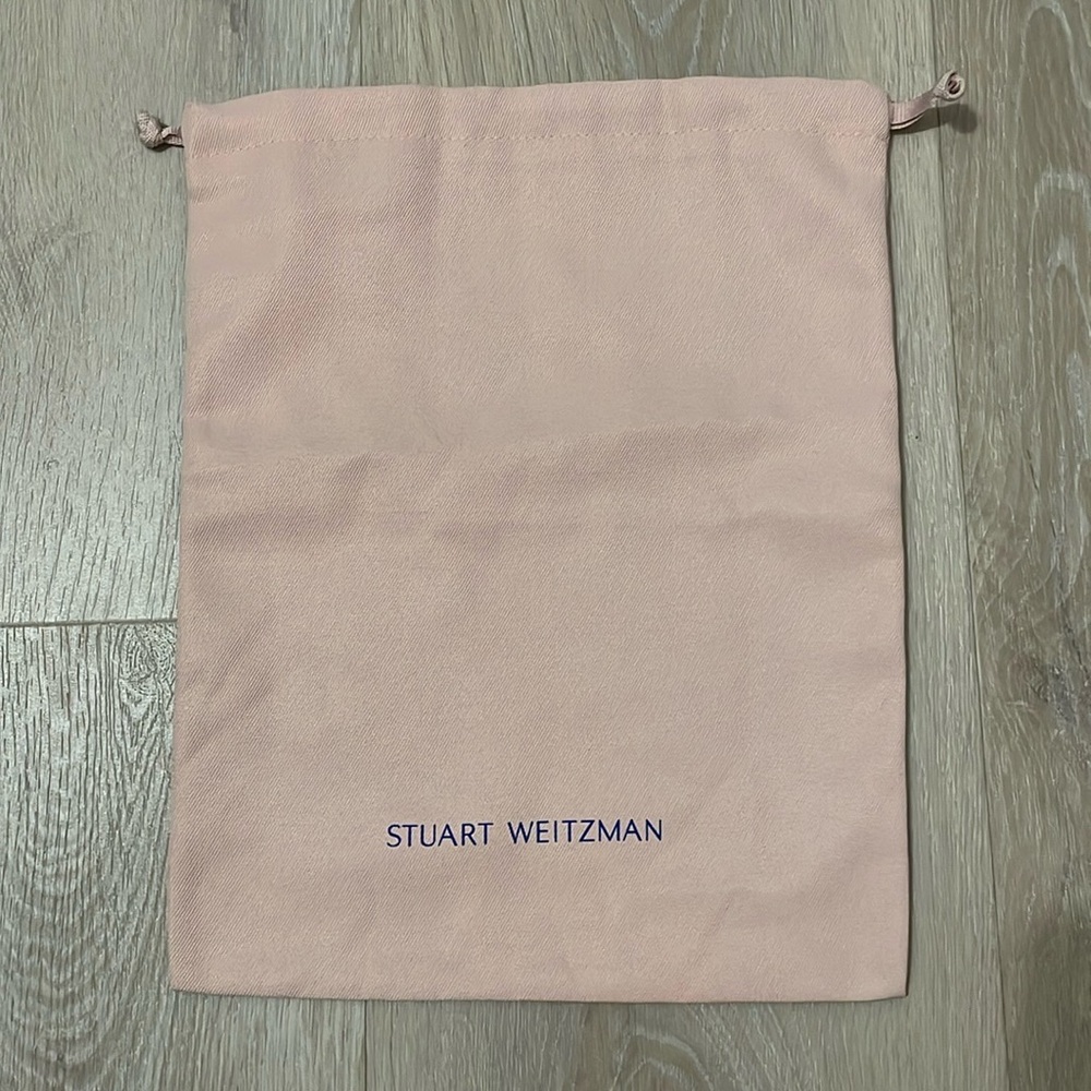 Stuart Weitzman Signature light pink Drawstring Dust Bag